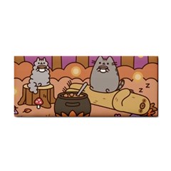 Pusheen Cute Fall The Cat Hand Towel by Ndabl3x