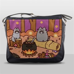 Pusheen Cute Fall The Cat Messenger Bag by Ndabl3x