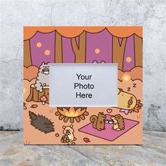 Pusheen Cute Fall The Cat White Box Photo Frame 4  X 6 