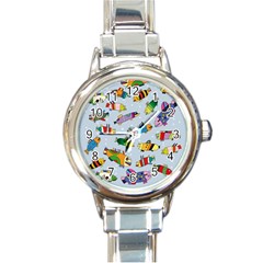 Fish Ocean Sea Water Diving Blue Round Italian Charm Watch by Ndabl3x