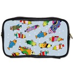 Fish Ocean Sea Water Diving Blue Toiletries Bag (One Side) Front