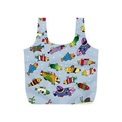 Fish Ocean Sea Water Diving Blue Full Print Recycle Bag (s) by Ndabl3x