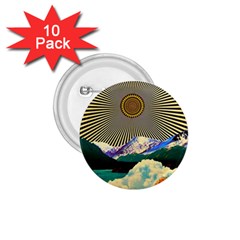 Surreal Art Psychadelic Mountain 1 75  Buttons (10 Pack) by Ndabl3x