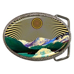 Surreal Art Psychadelic Mountain Belt Buckles by Ndabl3x