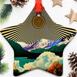 Surreal Art Psychadelic Mountain Star Ornament (Two Sides) Front