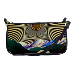 Surreal Art Psychadelic Mountain Shoulder Clutch Bag by Ndabl3x