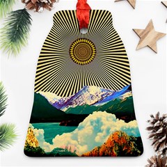 Surreal Art Psychadelic Mountain Bell Ornament (two Sides) by Ndabl3x