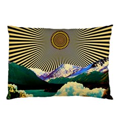 Surreal Art Psychadelic Mountain Pillow Case (two Sides) by Ndabl3x