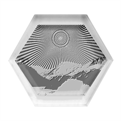 Surreal Art Psychadelic Mountain Hexagon Wood Jewelry Box