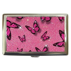 Pink Glitter Butterfly Cigarette Money Case by Ndabl3x