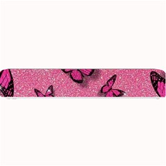 Pink Glitter Butterfly Small Bar Mat by Ndabl3x