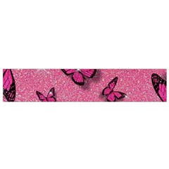 Pink Glitter Butterfly Small Premium Plush Fleece Scarf by Ndabl3x