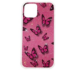 Pink Glitter Butterfly Iphone 12 Pro Max Tpu Uv Print Case by Ndabl3x