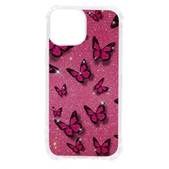 Pink Glitter Butterfly Iphone 13 Mini Tpu Uv Print Case by Ndabl3x