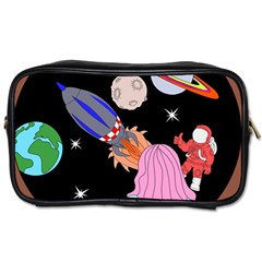 Girl Bed Space Planet Spaceship Toiletries Bag (two Sides) by Bedest