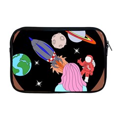 Girl Bed Space Planet Spaceship Apple Macbook Pro 17  Zipper Case by Bedest