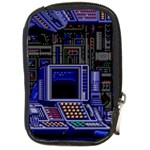 Blue Computer Monitor With Chair Game Digital Art Compact Camera Leather Case Front