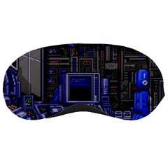 Blue Computer Monitor With Chair Game Digital Art Sleep Mask by Bedest