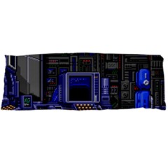 Blue Computer Monitor With Chair Game Digital Art Body Pillow Case Dakimakura (two Sides) by Bedest