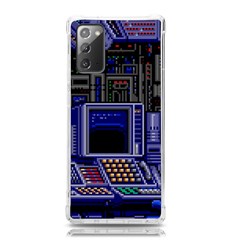 Blue Computer Monitor With Chair Game Digital Art Samsung Galaxy Note 20 Tpu Uv Case by Bedest