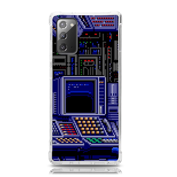 Blue Computer Monitor With Chair Game Digital Art Samsung Galaxy Note 20 TPU UV Case