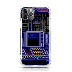 Blue Computer Monitor With Chair Game Digital Art Iphone 11 Pro 5 8 Inch Tpu Uv Print Case by Bedest