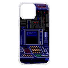 Blue Computer Monitor With Chair Game Digital Art Iphone 13 Pro Max Tpu Uv Print Case by Bedest