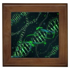 Green And Black Abstract Digital Art Framed Tile by Bedest