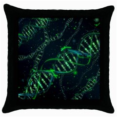 Green And Black Abstract Digital Art Throw Pillow Case (black) by Bedest