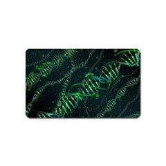 Green And Black Abstract Digital Art Magnet (name Card) by Bedest