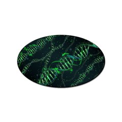 Green And Black Abstract Digital Art Sticker Oval (100 Pack) by Bedest