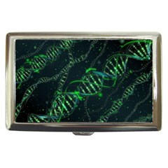 Green And Black Abstract Digital Art Cigarette Money Case by Bedest