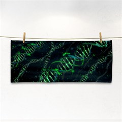 Green And Black Abstract Digital Art Hand Towel by Bedest