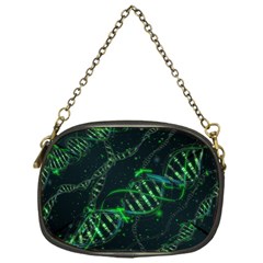 Green And Black Abstract Digital Art Chain Purse (one Side) by Bedest