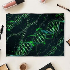 Green And Black Abstract Digital Art Cosmetic Bag (xl) by Bedest