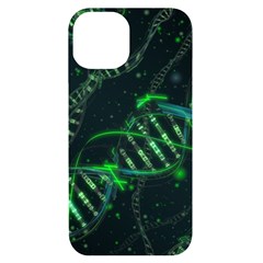 Green And Black Abstract Digital Art Iphone 14 Black Uv Print Case