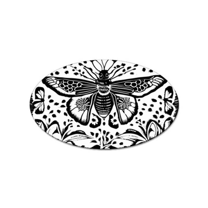 Moth Sticker Oval (100 pack)