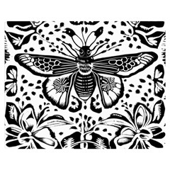 Moth Two Sides Premium Plush Fleece Blanket (medium) by Valentinaart