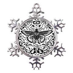 Moth Metal Large Snowflake Ornament