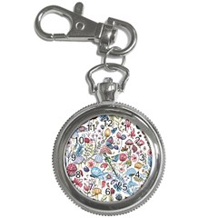 Mushroom Pattern Key Chain Watches by Valentinaart