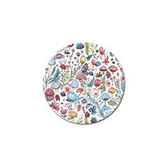 Mushroom Pattern Golf Ball Marker by Valentinaart