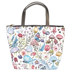 Mushroom Pattern Bucket Bag by Valentinaart