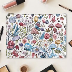 Mushroom Pattern Cosmetic Bag (xl) by Valentinaart