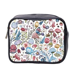 Mushroom Pattern Mini Toiletries Bag (two Sides) by Valentinaart