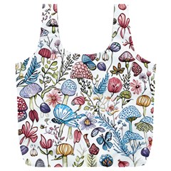 Mushroom Pattern Full Print Recycle Bag (xxl) by Valentinaart