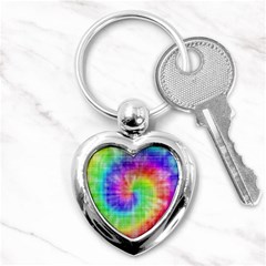 Watercolor-batik Key Chain (heart) by nateshop