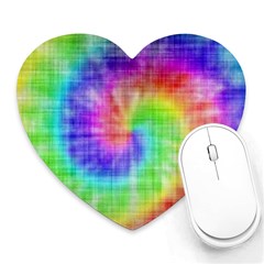 Watercolor-batik Heart Mousepad by nateshop