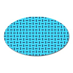 Pattern-123 Oval Magnet by nateshop