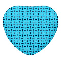 Pattern-123 Heart Glass Fridge Magnet (4 Pack) by nateshop