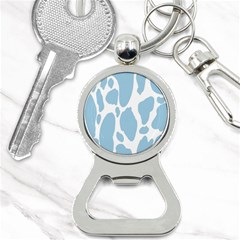 Cow Print, Aesthetic, Y, Blue, Baby Blue, Pattern, Simple Bottle Opener Key Chain by nateshop